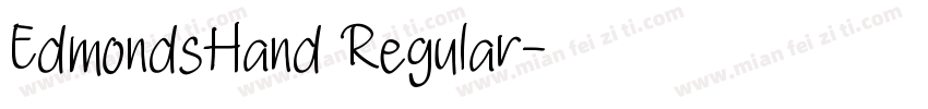 EdmondsHand Regular字体转换